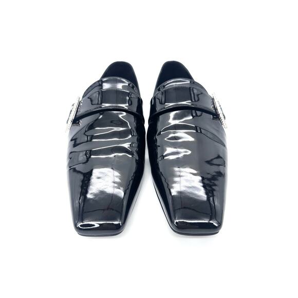 NIB Saint Laurent Tristan Loafers EU 42 US 9 Crystal Black Patent Leather $1,390 main image 16